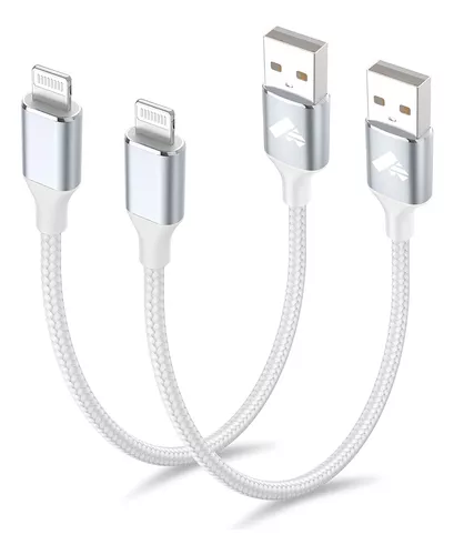 Cable Lightning corto de 1 pie para iPhone, paquete de 3 cables de carga  para iPhone con certificación MFi de 1 pie para iPhone 12 11 Pro X XS Max