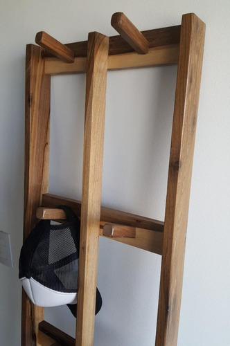 Imagen 7 de 7 de Perchero Nórdico Madera Guayubira Maciza Medida 40cm X 180cm