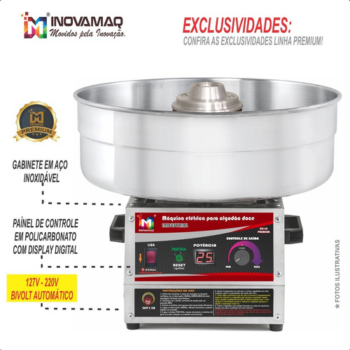 Imagem 4 de 7 de Máquina Algodão Doce Industrial Digital - 12x Sem Juros