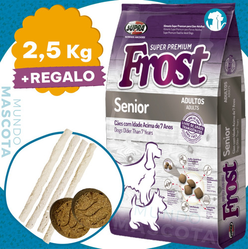 Comida Perro Senior Frost Adulto Mayor 2,5 Kg + Regalo