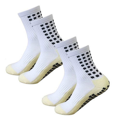 2 Pares De Medias Blancas Antideslizante Deporte Tipo Trusox