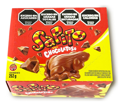 Chocolate Relleno Sapito Chocolatoso X 24u - Delipop 