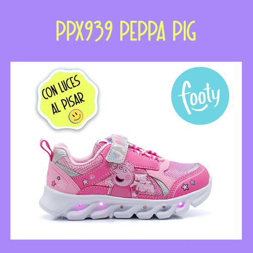 Zapatillas Footy Kids Niña Luces Al Pisar Ppx939 Pepa Pig
