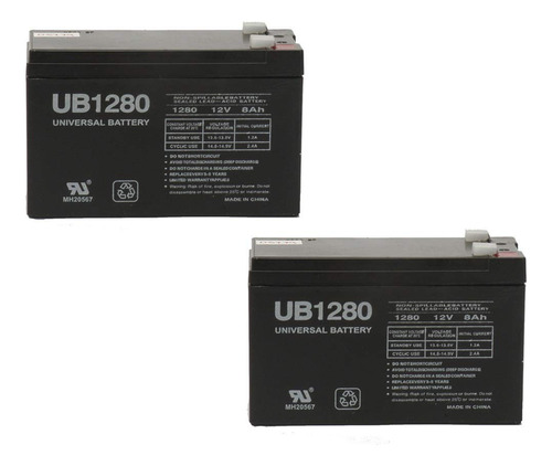 Universal Power Group 12 V 8 Ah F2 Sla Bateria Para Bruno 