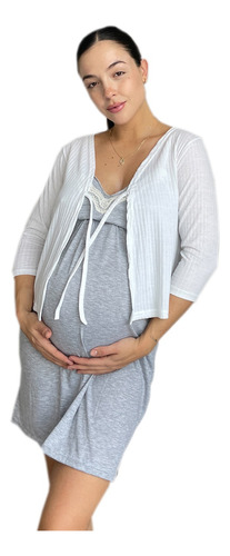 Mañanita Bata Maternal Amamantar Embarazo  