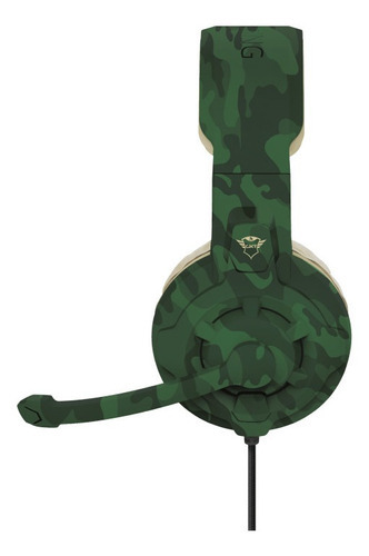 Audífonos Gamer Trust Gxt 411c Camuflje Color Verde