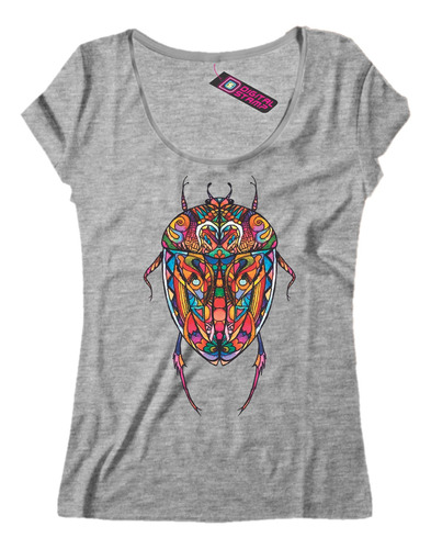 Remera Mujer Escarabajo Hindu Egipcio Insecto Ca63 Dtg