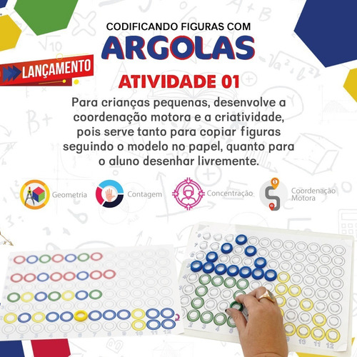 Imagem 3 de 4 de Codificando Figuras Com Argolas - Diversas Atividades - Mmp