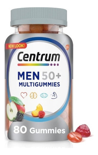 Centrum Silver Men (homem) 50+ Multivitaminico - 80 Gomas Sabor Frutas