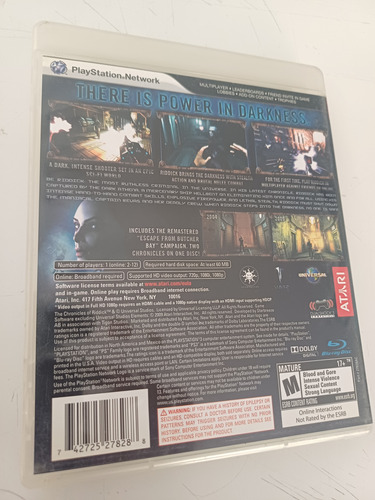 Riddick: The Chronicles Of Riddick Ps3 Físico Standard (Usado)