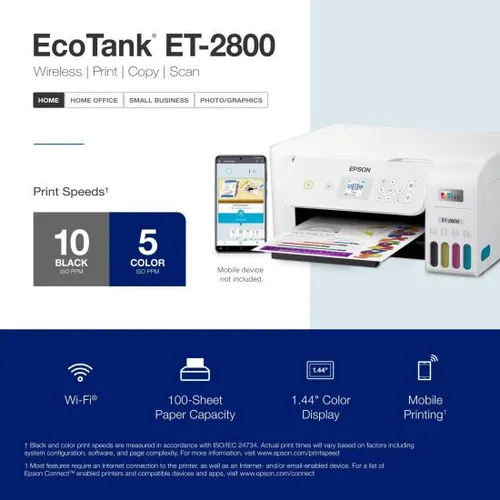 Impresora Supertank Epson Ecotank Et-2800, Inalámbrica, Todo