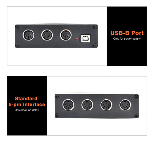 Camola Midi A 6 Box Interfaz Usb Midi Transmisión De 6 Salid