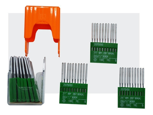100 Agujas Beka 287wk Punta R Para Bordadora Industrial