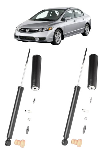 Par Amortecedor Traseiro Original Civic 2007 Até 2011 Kayaba