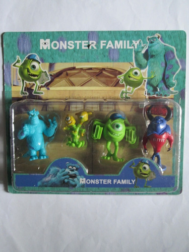 Set Muñecos Monster Family X 4 Ideal Adornos De Tortas