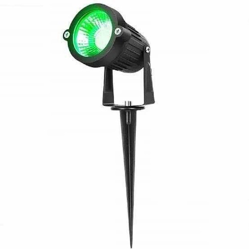 Espeto Jardim Led Refletor Luminária 5w Ip66 Verde