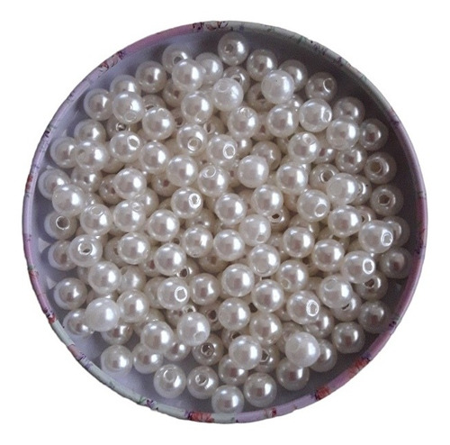 100 Perlas Bolitas Plásticas 6mm