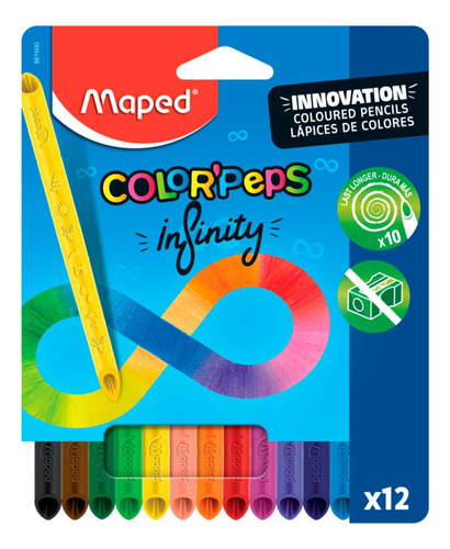Lapices De Colores Maped Color Peps Infinity Infinitos X 12