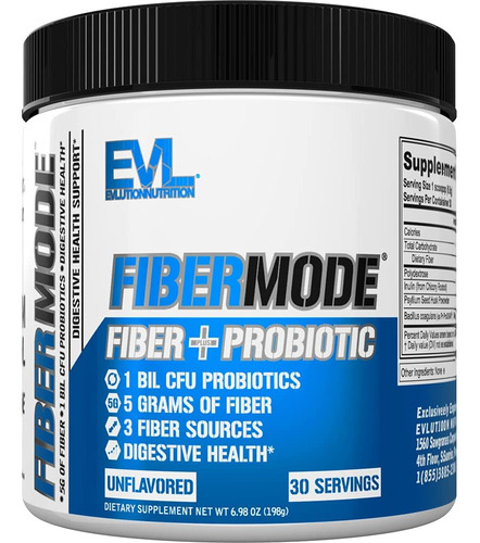 Evlution Nutrition Fibermode Fiber Plus Probiótico - 5 Grama
