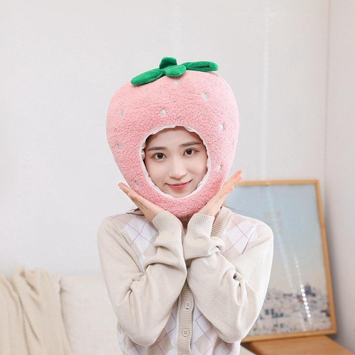 Strawberry Hat Selfie Hat Photo Prop Cute Plush Headgear