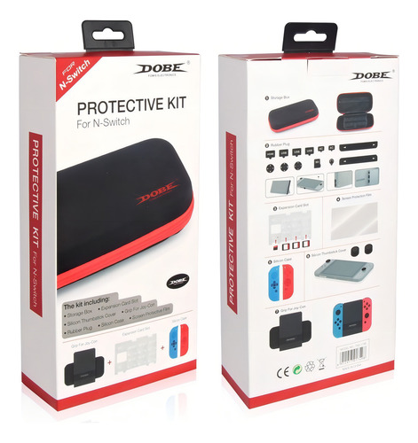 Kit Protector Para N Switch Bolso Lámina Grip Case Joy Con