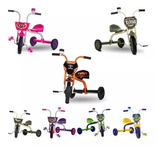 Triciclo Infantil Ultra Bikes Military Boy Masculino Meninos Verde Com  Number Plate