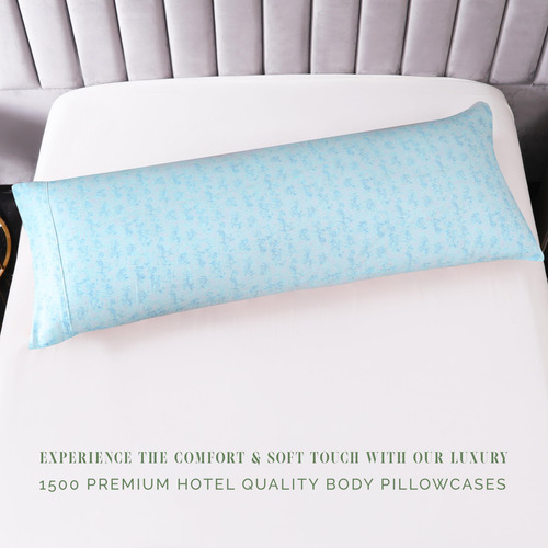 Funda De Almohada Ultra Suave Estampado Olas De Mar 1500 Mic