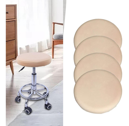 2 Piezas De Fundas Para Taburete De Bar Fundas Beige