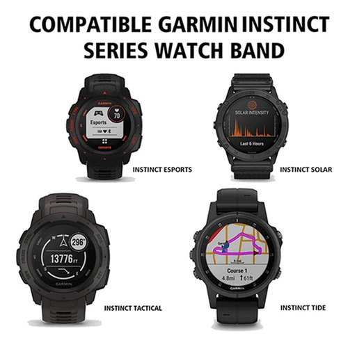 Reloj De Silicona Correas Para Garmin Instinct Watch Smart