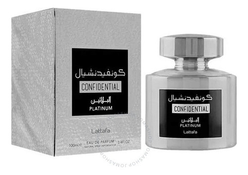 Perfume Lattafa Unisex Confidential Platinum Original 100ml