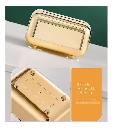 Caja Papel Dorada Lujo Para Guardar Servilletas