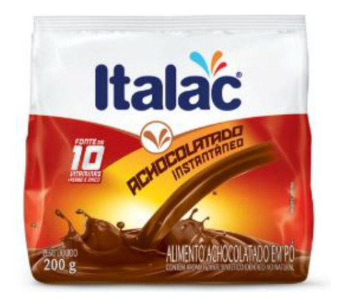 Achocolatado Italac Sachê 200g - Embalagem Com 24 Unidades