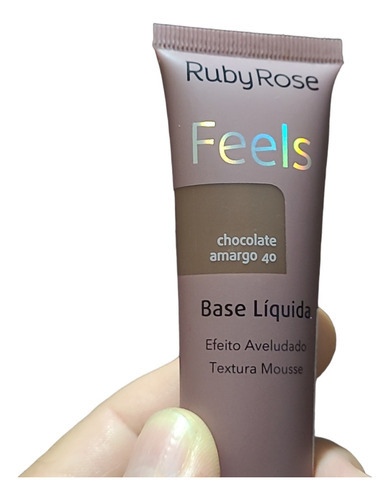 Base Ruby Rose Feels Todas Cores 29ml Hb 8053 Pele Aveludada Tom Chocolate Amargo 40