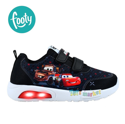 Imagen 4 de 8 de Zapatillas Con Luces Luz Led Zapatilla Cars Disney Footy