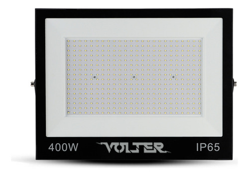 Kit 10 Refletor Led Volter Ecônomico Ip65 400w 6500k Holofote Preto 36000lm Luz Branco Frio