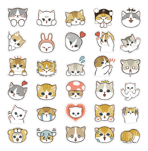 - Pegatina De Dibujos Animados De Gato Kawaii For Niños Calc