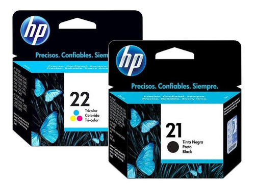 Imagem 5 de 5 de Cartuchos Hp 21 E 22 Para Deskjet F4180 D2360 J3680 D2460