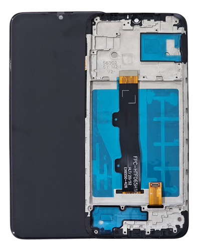 Tela Display Com Aro Compatível Moto E7 Power + Pelicula