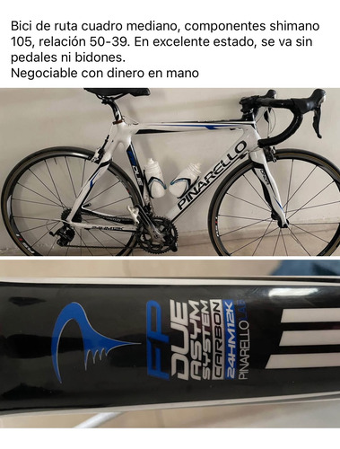 Bicicleta Pinarello Cuadro Mediano, Componentes Shimano 105