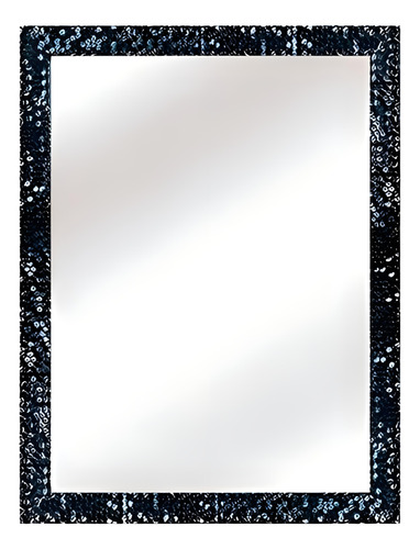  Espejo Decorativo De Baño O Tocador Rectangular 75x56 Negro