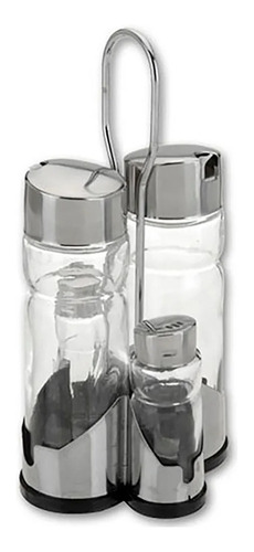 Combo X10 Set Aceitera Vinagrera Vidrio Con Saleros De Mesa