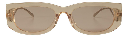 Prada Spr 14y 19m-4i2 Symbole Rectangle Crystal Beige (Usado)