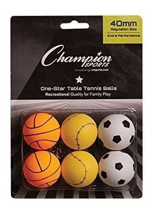 Champion Sports - Pelotas De Tenis De Mesa (1 Estrella)