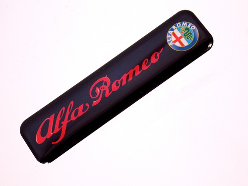 Emblema Adesivo Resinado Alfa Romeo Res7 Cor Preto