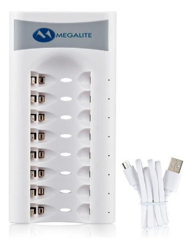 Cargador Inteligente Para 8 Pilas Aa-aaa P808-u Usb Megalite