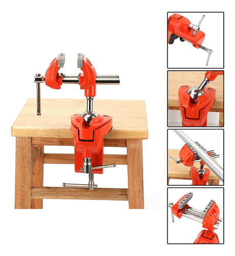 Alicates Mesa Trabajo Garosa Mini 360 Ajustable Giratorio