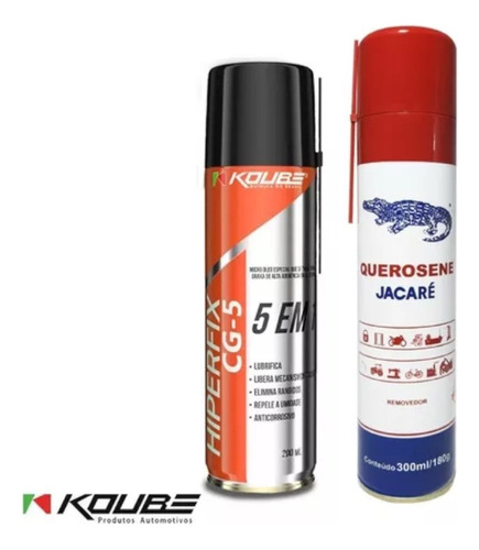 Koube Hiper Fix Cg5 Desengripante + Querosene Jacare Spray
