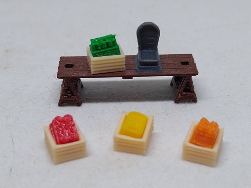 Imagen 6 de 6 de Nico Set De Venta De Verduras Art.5061 M. World H0 (mntw 91)
