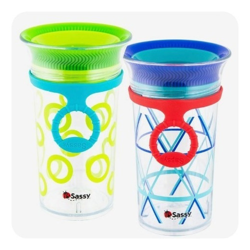 Vaso Antiderrame Sassy 360° Pack 2 Unidades