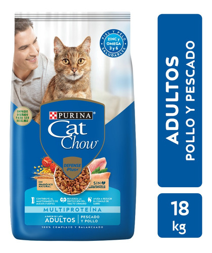 Cat Chow Gato Adulto Pescado Y Pollo X 15+3 = 18 Kangoo Pet